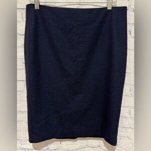 Lord & Taylor blue & Black print skirt in size 8.